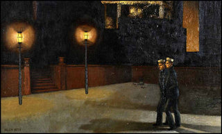 Koss, Allen. (1931 - 1998) Strolling Sailors at Night