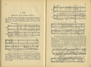 Mahler, Gustav. (1860–1911) Gustav Mahler's VIII. Symphonie. Thematische Analyse mit einer Eintlung und dem Portrat Mahlers. - SPECIAL ISSUE FOR A 1913 PERFORMANCE BY FRITZ BUSCH