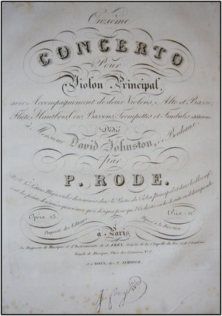 Rode, Pierre. (1774-1830) Complete Violin Concerti, Solo and Instrumental Parts.