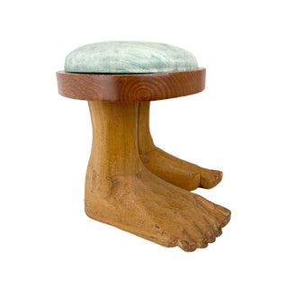 [Beatles] Starr, Ringo. (b. 1940)  Carved wooden footstool - FROM THE COLLECTION OF RINGO STARR (ca. 1970)