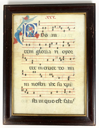 [Chant] 16th Century Illuminated Antiphonal Manuscript on Vellum