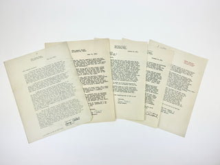 Antheil, George. (1900-1959) Five Typed Letters Signed to Raymond Lewenthal