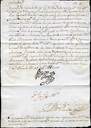 [Italy] Seventeenth-Century Sicilian Autograph Document