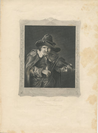 [Violinist] Payne, Albert Henry. (1812–1902) [Dietrich, Christian Wilhelm Ernst. (1712–1774)] "Der Wandernde Musikant" - Original Engraving of a Violinist