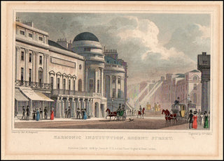 Harmonic Institution [Shepherd, Thomas Hosmer. 1793-1864)] 1828 Hand-Colored Print