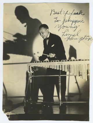 Hampton, Lionel. (1908–2002) Early Signed Photograph