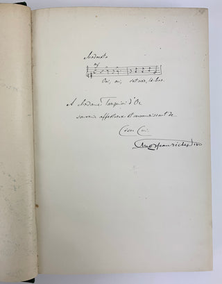 Cui, César. (1835-1918)  &  Richepin, Jean. (1849–1926) [Tarquini D'Or, Mathilde. (1863 - 1945)] "Le Filibustier Comédie Lyrique en Trois Actes Poème e Jean Richepin... Théatre National de l'Opéra-Comique... Partition Chant et Piano" - PRESENTATION COPY W