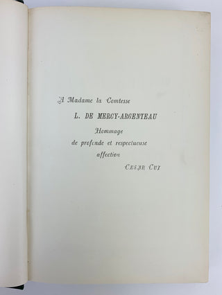 Cui, César. (1835-1918)  &  Richepin, Jean. (1849–1926) [Tarquini D'Or, Mathilde. (1863 - 1945)] "Le Filibustier Comédie Lyrique en Trois Actes Poème e Jean Richepin... Théatre National de l'Opéra-Comique... Partition Chant et Piano" - PRESENTATION COPY W