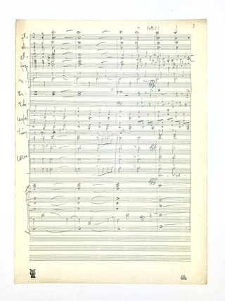 Berio, Luciano. (1925–2003) Autograph Musical Manuscript