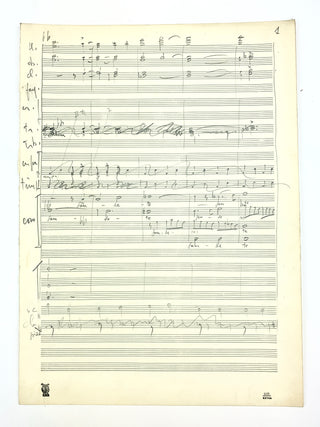 Berio, Luciano. (1925–2003) Autograph Musical Manuscript