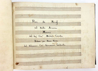 [Sammelband] [Music Iconography] Italian collection of International Piano music in Manuscript Copy ca. 1800, with Unusual Engravings