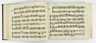 [Sammelband] [Music Iconography] Italian collection of International Piano music in Manuscript Copy ca. 1800, with Unusual Engravings