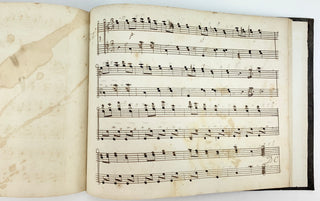 [Sammelband] [Music Iconography] Italian collection of International Piano music in Manuscript Copy ca. 1800, with Unusual Engravings