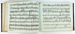 [Sammelband] [Music Iconography] Italian collection of International Piano music in Manuscript Copy ca. 1800, with Unusual Engravings