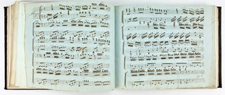 [Sammelband] [Music Iconography] Italian collection of International Piano music in Manuscript Copy ca. 1800, with Unusual Engravings