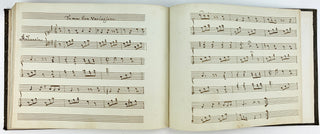 [Sammelband] [Music Iconography] Italian collection of International Piano music in Manuscript Copy ca. 1800, with Unusual Engravings