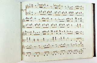 [Sammelband] [Music Iconography] Italian collection of International Piano music in Manuscript Copy ca. 1800, with Unusual Engravings