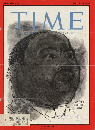 King Jr., Martin Luther. (1929-1968) [Shahn, Ben. (1898 - 1969)] TIME Magazine Cover - SIGNED