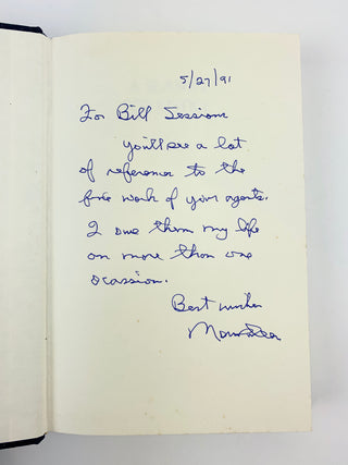 [Civil Rights] Dees, Morris. (b. 1936) [Sessions, William Steele. (1930 – 2020)] A Season for Justice : The Life and Times of Civil Rights Lawyer Morris Dees  - SIGNED TO BILL SESSIONS, HEAD OF THE FBI