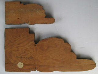 [Folk Art] Havens, Derek Tyler. Two Painted Wood Forearm Hand Direction Signs