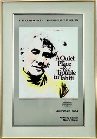 Bernstein, Leonard. (1918–1990) "A Quiet Place & Trouble in Tahiti" - Signed Poster