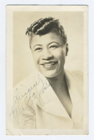 Fitzgerald, Ella. (1917–1996) Signed Postcard Photograph