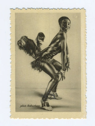 [Weimar Cabaret] German Cigarette Card of an Unidentified Black Dancer