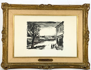 Vlaminck, Maurice de. (1876–1958) "Us, La place" – Signed Lithograph