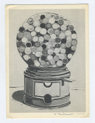 Thiebaud, Wayne. (1920-2021) Signed 1963 Exhibition Announcement