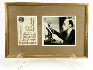 Prokofiev, Sergei. (1891-1953) [Calvocoressi, Michel-Dimitri. (1877 - 1944)] Autograph Letter Signed to Michel-Dimitri Calvocoressi