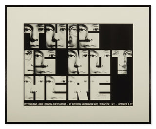 [The Beatles] Lennon, John. (1940–1980) & Ono, Yoko. (b. 1933) 'This Is Not Here' – Signed Exhibition Poster