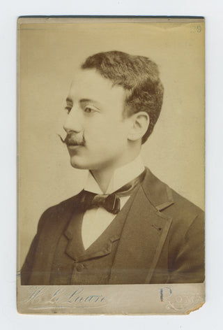 D'Annunzio, Gabriele. (1863–1938) Early Cabinet Photograph