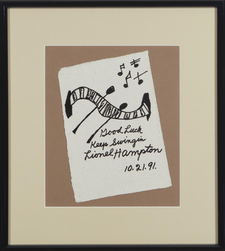 Hampton, Lionel. (1908–2002) Signed Musical Sketch