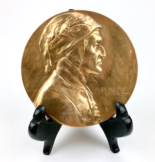 Alighieri, Dante. (1265–1321) [Stiasny, Franz. (1881–1941)] Large Bronze Portrait Medal