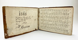 Lully, Jean Baptiste. (1632–1687) [Isaac-François Guérin d'Estriché (1636–1728)] Isis (opera) bass partbook including excerpts from other operas, with Intriguing Provenance