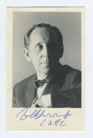 Horowitz, Vladimir. (1903–1989) Signed Photograph