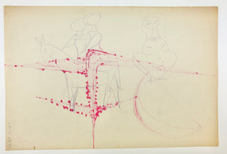 Fantoni, Marcello. (1915–1911) Untitled (figure) - Original Drawings