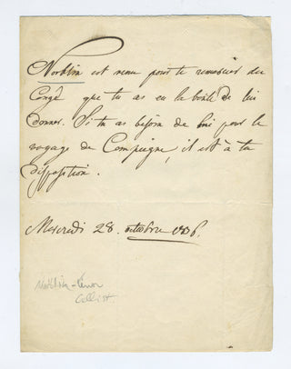 Norblin, Louis-Pierre. (1781–1854) [Habeneck, Francois-Antoine. (1781-1849)] Autograph Letter Signed to Habeneck