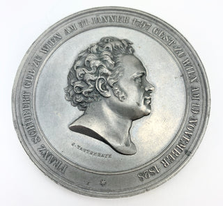 Schubert, Franz. (1797–1828) 1872 Portrait Medal