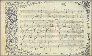 [Bériot, Charles de. (1802 - 1870)] Bériot, Charles-Wilfred de. (1833 - 1914) "Promenade en mer" - Autograph Musical Quotation