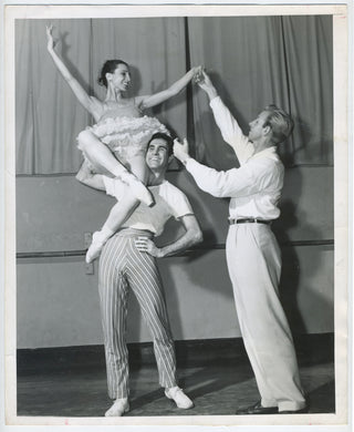 [Ballet Russe de Monte Carlo] Franklin, Frederic. (1914–2013) Original 1949 Photograph with Boris and Danielian