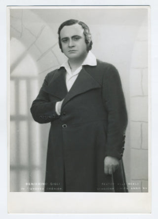 Gigli, Beniamino. (1890-1957) Original La Scala Photograph from "Andrea Chenier."