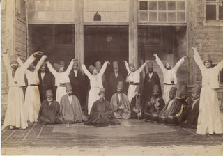 [Whirling Dervishes] Albumen Photograph