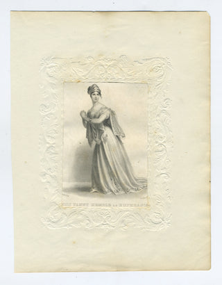 Kemble, Fanny. (1809 - 1893) Portrait Engraving