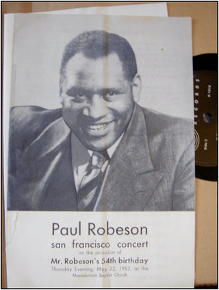 Robeson, Paul. (1898-1976) Signed Album: Robeson Sings