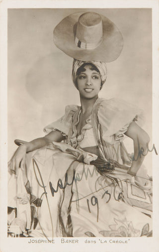 Baker, Josephine. (1906–1975) Two Signed Photographs in La Créole