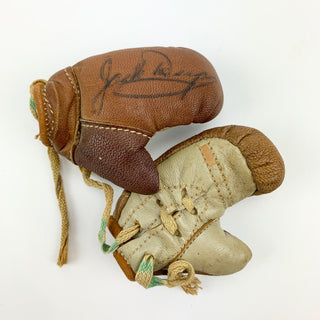 [Boxing] Dempsey, Jack. (1895–1983) Signed Miniature Boxing Gloves!