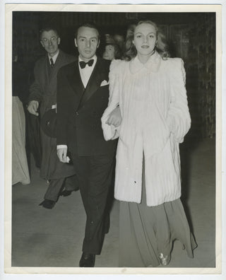 Balanchine, George. (1904–1983) & Zorina, Vera. (1917–2003) Original Photograph at the Premiere of "Pinocchio"