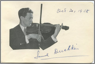 Dushkin, Samuel. (1891-1976) Autograph Signature