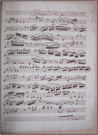 Kreutzer, Rodolphe. (1766-1831)  Six First Edition Violin Concerti, bound together with an Autograph Manuscript Cadenza